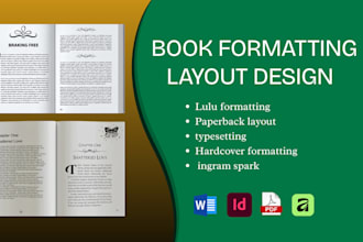 do paperback layout lulu formatting typesetting ingramspark hardcover format