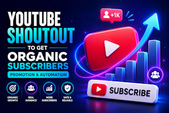 do youtube shoutout to get organic subscribers promotion, automation