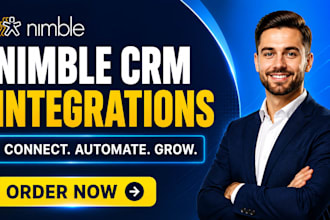 integrate nimble CRM gmail outlook linkedin twitter google drive zapier API web
