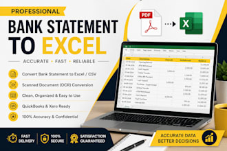 convert PDF bank statements into editable excel