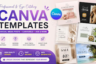 design editable canva social media templates