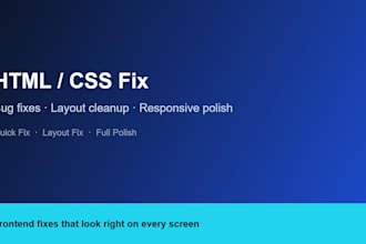 fix bugs and improve your html css website layout