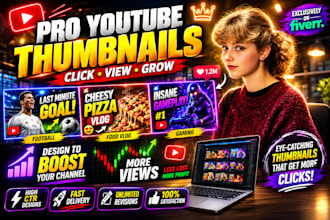 design eye catching  mrbeast style youtube thumbnail