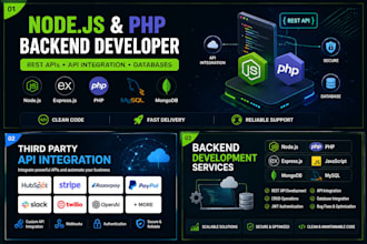 develop nodejs expressjs rest API and API integration