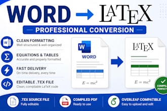 convert your word document to latex format