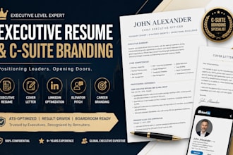 write ats executive resume for CEO coo cfo cto vp director