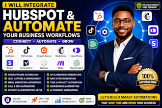 integrate hubspot tiktok ads gravity forms mailchimp openphone stripe make ai