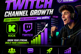 promote and manage your kick and twitch stream for real engagement