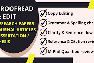 proofread and edit your research paper and journal article