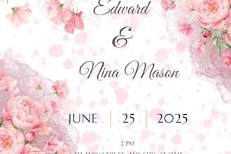 design wedding invitations, birthday invite, greeting card
