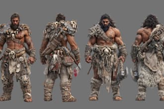 create 3d game character, 3d realistic model, 3d game prop, asset for ue4, ue5