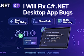 fix c sharp dotnet bugs and develop desktop application