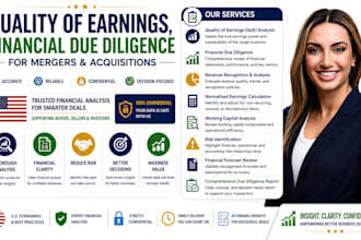 perform quality of earnings financial due diligence for mergers and acquisition