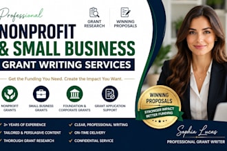 write winning nonprofit grant proposal and small business grant writing
