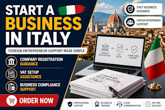help foreigners register an italy company, vat setup and compliance