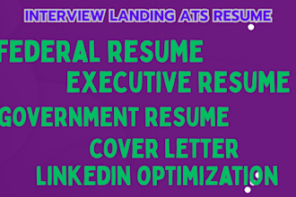 craft federal resume, executive, government, usa jobs and resume writing