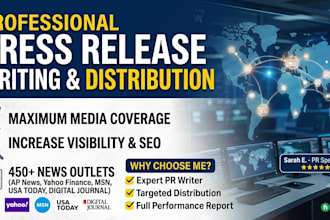 write press release and do pr distribution