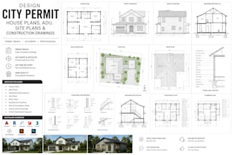 design city permit, house plans, adu, site plans and construction drawings