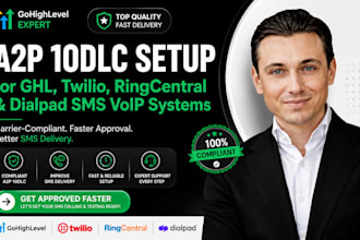 setup go high level a2p 10dlc, twilio, ringcentral, dialpad and sms voip