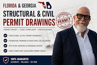 prepare florida and georgia structural permit drawings