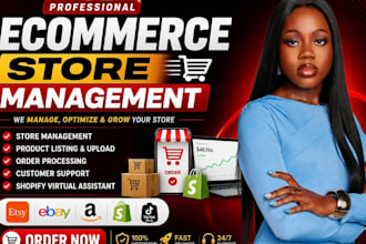 do ecommerce store management for etsy ebay amazon tik tok shop shopify manager