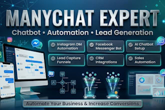 be your manychat, manychat expert, manychat chatbot, manychat automation
