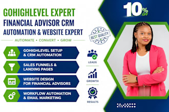 build gohighlevel website CRM and automation for financial advisors