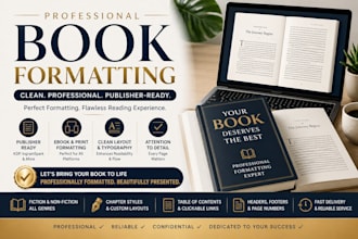 design your book layout and format for amazon kdp book and lulu