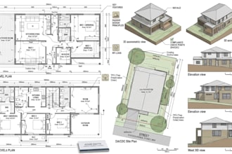do complete da  cdc council drawings to australian standards australia architect