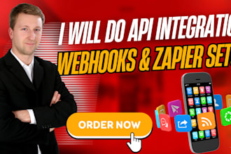 do custom API integration, rest API, webhook, and zapier automation