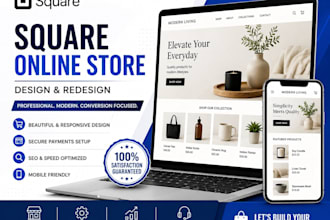 square online store, square website design, square ecommerce website