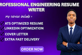 create a professional engineering resume and cover letter