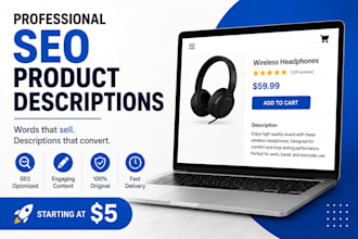 write engaging product descriptions and SEO content
