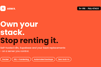 self host n8n, supabase and your saas stack on your own vps server