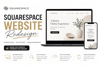 redesign squarespace website for SEO mobile performance speed optimization