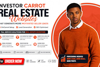 build investor carrot website, oncarrot real estate website and carrot SEO