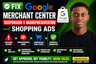 fix gmc merchant center suspension misrepresentation issues google shopping ads