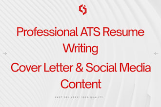write professional ats resume,cover letter and social media content using ai