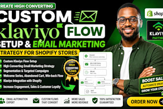 create high converting custom klaviyoflow setup email marketing strategy shopify