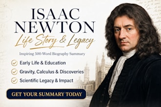 write an inspiring life story and summary about isaac newton life legacy