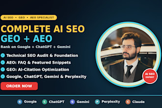 do complete ai SEO, GEO, aeo for google and ai search rankings
