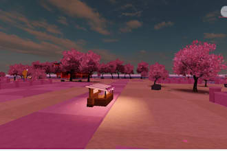 build stylize lowpoly, realistic  roblox map terrain map, loby map