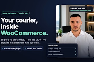 integrate your courier API with woocommerce shipping, cod and order status
