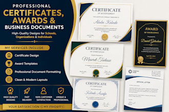 design professional certificates and documents