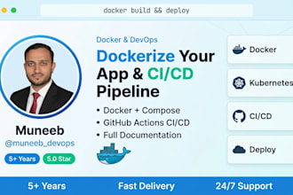 dockerize your application and set up cicd pipeline