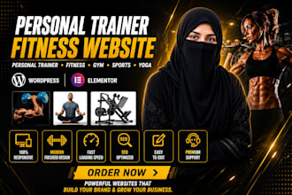 create a gym website , personal trainer website on wordpress