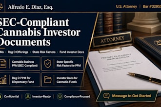 draft compliant investor docs for your cannabis fund