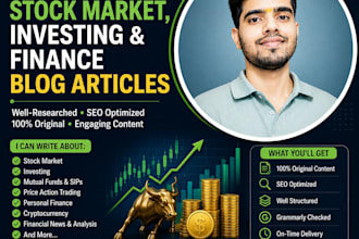 write SEO blog articles on finance and stock market