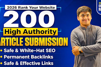 200 high authority article submission