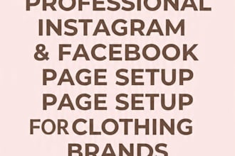 do professional social media setup and branding for instagram facebook